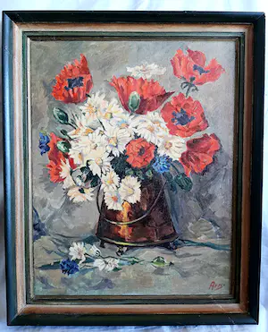 Niet of onleesbaar gesigneerd - Stilleven met bloemen kopen? Bied vanaf 1!