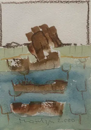 Jan Montyn - gemengde techniek op papier | 'Zonder titel' | 2000 (LUXE INGELIJST) kaufen? Bieten Sie von 300!