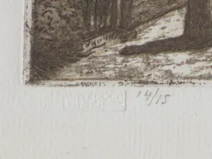 Johannes Graadt van Roggen - Straatje te Veere - Ets kopen? Bied vanaf 90!