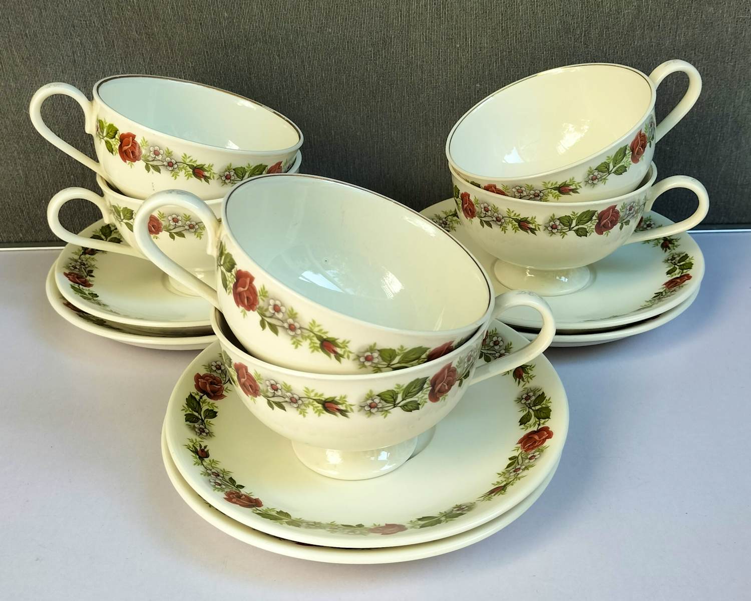 De Sphinx - Royal Sphinx Maastricht/P. Regout - Set kop en schotel (6) verkocht voor € 25!