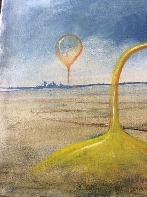 Hans Leyerzapf - Surrealistisch landschap kopen? Bied vanaf 85!