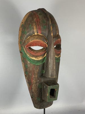 Luba - Tribal used African mask from the Luba - Congo. kopen? Bied vanaf 45!