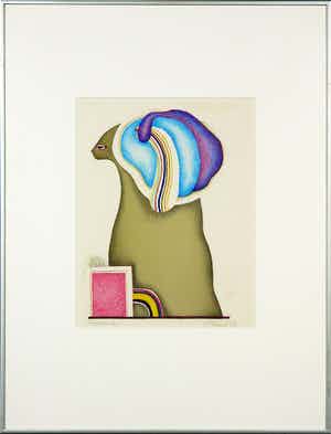 Jorg Reme - Litho, Figuur - Ingelijst verkocht voor € 35!