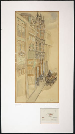 Albert Arens - Aquarel, Paardentractie kopen? Bied vanaf 1!