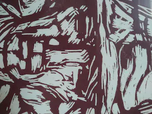 Niet of onleesbaar gesigneerd - Man met hoed - hout/lino snede kopen? Bied vanaf 1!