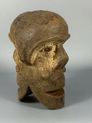 Bakongo - 190342 - Tribal used African double Mask from the Bakongo - Congo. kopen? Bied vanaf 35!