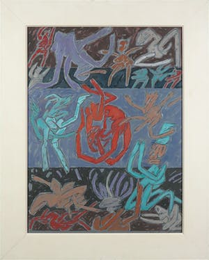 Nistor Coita - Gouache, Figuren - Ingelijst kopen? Bied vanaf 200!