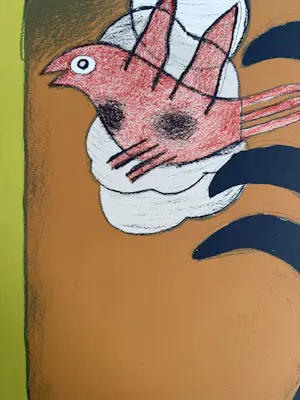 Corneille - handgesigneerde kleurenlitho | 'Nu bleu sous un oiseau' | 1989 kaufen? Bieten Sie von 400!