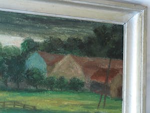 Andre van der Vossen - Ingelijst olieverf op doek , Boerenlandschap – ca. 1940 kopen? Bied vanaf 1!