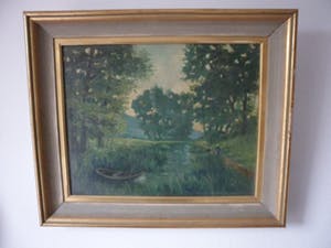 Adriaan Terhell - Terhell Adriaan Pseudoniem voor CH.Petit. Olie op doek.Vissers aan de waterkant. kopen? Bied vanaf 60!