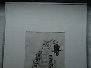 Jet Naftaniel-Joels - Originele tekening gewassen inkt , Illustratie uit De Gouden Vogel + Boek kopen? Bied vanaf 1!