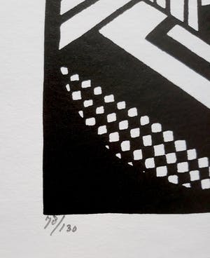 Cesar Domela - Constructivistische compositie, zeefdruk kopen? Bied vanaf 115!