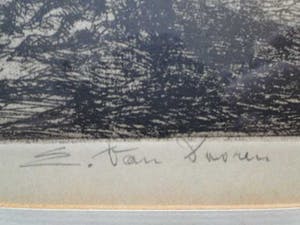 Edmond Van Dooren - Prachtige ets handgesigneerd kopen? Bied vanaf 1!