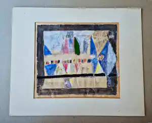 Henk Huig - 1963 - expressionist. gemengde techniek - abstract / zonder titel - gesigneerd verkauft für € 35!