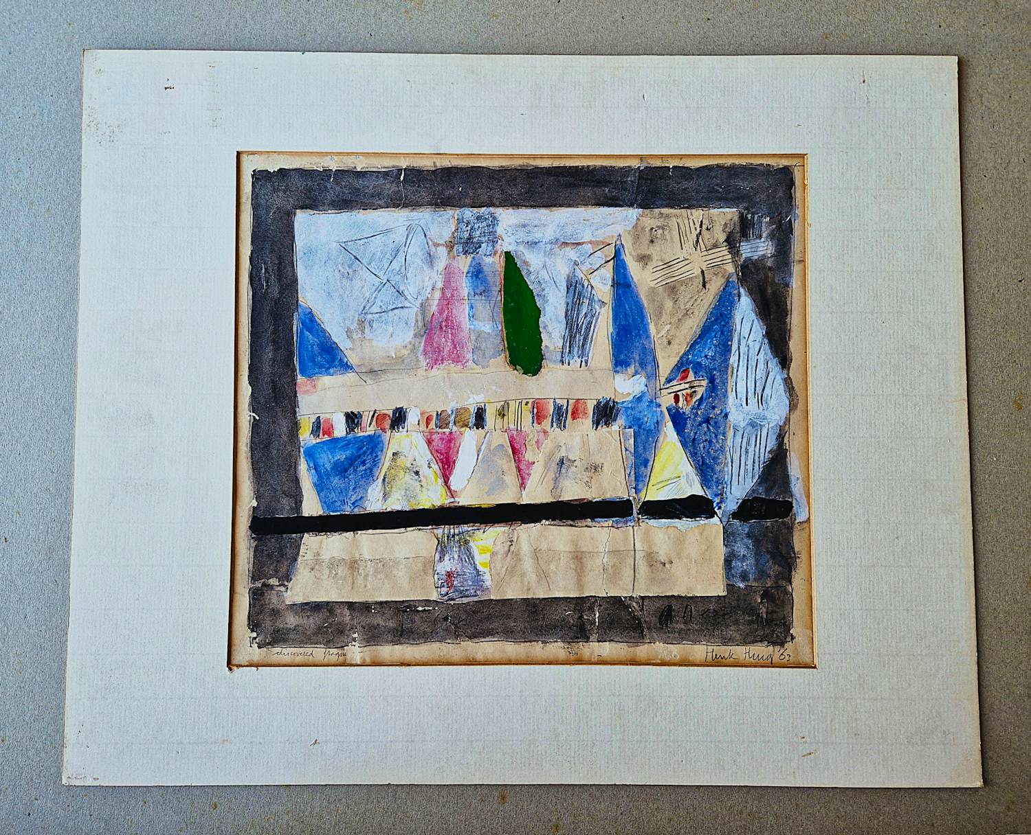 Henk Huig - 1963 - expressionist. gemengde techniek - abstract / zonder titel - gesigneerd kopen? Bied vanaf 41!