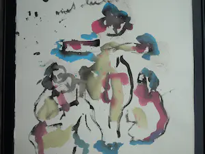 Anton Heyboer - Acrylverf, 3 Vrouwen, 'Vergeef het mij..." – Ingelijst , 91 x 61 cm. kopen? Bied vanaf 150!