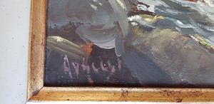 Arnout van Gilst - olie op doek, zeezicht, gesigneerd kopen? Bied vanaf 175!
