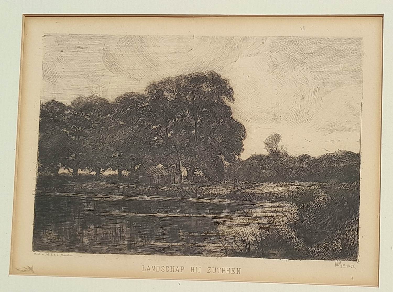 Jan Hillebrand Wijsmuller - ets: "Landschap bij Zutphen" gesign. in de plaat J.H. Wijsmuller kopen? Bied vanaf 20!