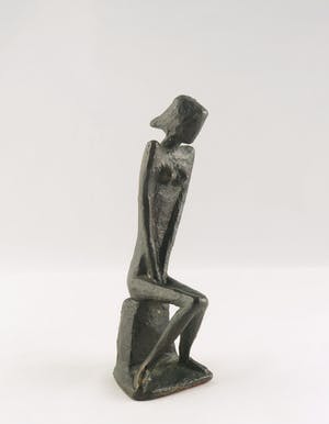 Brons (Onbekend) - Brons, Zittend naakt kopen? Bied vanaf 50!