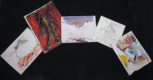 Franscz Witte - Lot van vijf werken op papier in gemengde techniek kopen? Bied vanaf 1!