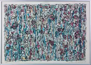 Jan Wolkers - Zeefdruk op papier, Winterbeelden VIII - Ingelijst verkocht voor € 80!