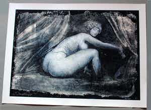 Ernst Fuchs - " Vorhang auf " - Giclée op linnen 2012 - handgesigneerd - 0plage 300 verkocht voor € 95!