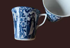 N.V. Porselein- en Tegelfabriek Mosa - Lange Lijs théeset (6) kopen? Bied vanaf 75!