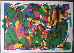 A.R. Penck - Zeer grote abstracte voorstelling verkocht voor € 625!