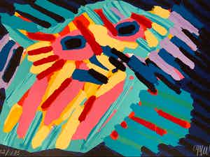 Karel Appel - Big Head Coming down verkocht voor € 500!