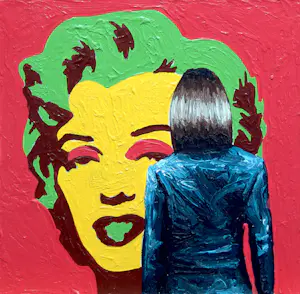 Gerard Boersma - Marilyn (Vrouw kijkend naar portret van Marilyn Monroe door Andy Warhol) kaufen? Bieten Sie von 75!