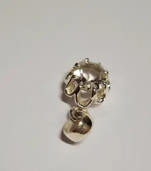 Nieuwe zilveren hanger met natuurlijk witte facet geslepen aquamarijn kopen? Bied vanaf 50!