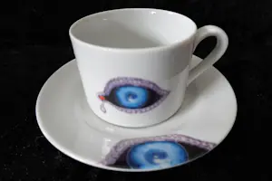 Salvador Dali - La Vanguardia - Koffieservies (6) - Het oog van de tijd - Porselein kopen? Bied vanaf 25!