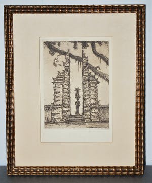 Jan Poortenaar - Tempelpoort, Bali - ets kopen? Bied vanaf 60!