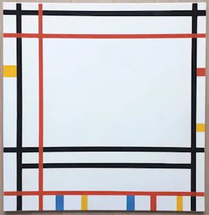 Piet Mondriaan - New York Boogie Woogie, emaille op metaal (unica, groot) kopen? Bied vanaf 795!