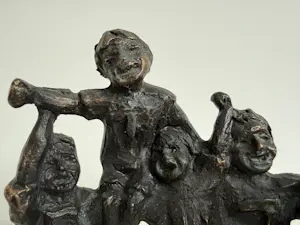 Astrid Veldhuyzen-Koppen - bronzen sculptuur | 'A winning team' kopen? Bied vanaf 20!