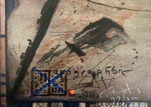 Gerti Bierenbroodspot - kleurenlitho - 'Apographon Saqqara' - 1981 kopen? Bied vanaf 199!