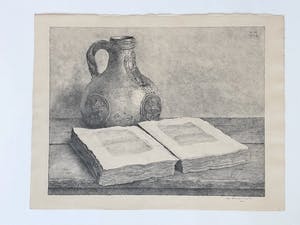 Willem Hendrik Muhlstaff - Stilleven met kruik en boek kopen? Bied vanaf 30!