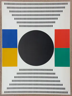 Kumi Sugai - Geometrisch abstract, litho kopen? Bied vanaf 275!