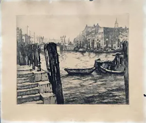 Jan Sirks - "Leuvehavenbrug Rotterdam" Vooroorlogs Rotterdam 181-JS kopen? Bied vanaf 45!
