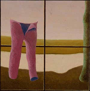 Simon Theewis - interieur - 1975 - acrylverf op hardboard - BKR Zaanstad kopen? Bied vanaf 20!