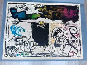 Pierre Alechinsky - Decouverte de l'ácide acte 1 verkocht voor € 950!