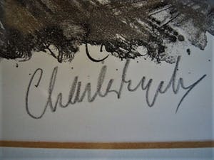 Charles Eyck - Monumentaal Limburgs Kunstenaar - gesign. Houtsnede "Avondwandeling" 1977 kopen? Bied vanaf 10!