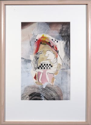 Ruud van der Beele - Gemengde techniek op papier, Z.t. Abstract - Ingelijst kopen? Bied vanaf 1!