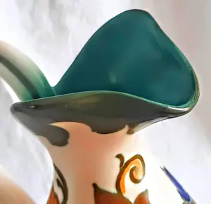 Plateelbakkerij Zuid-Holland - Keramikkrug Keramikvase Art Deco Modell 4812 Dekor "Godelin" 50er Jahre kaufen? Bieten Sie von 60!