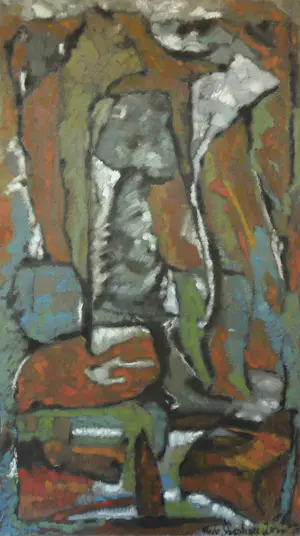 Mado Schoolmeesters - Olieverf op doek, Reïncarnatie II - Ingelijst (Zeer groot!) kopen? Bied vanaf 100!