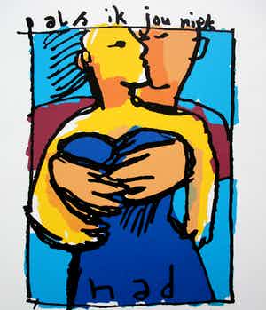 Herman Brood - zeefdruk: als ik jou niet had (leuk Valentijnscadeau!) verkocht voor € 399!