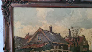 Ben Viegers - Dorpsgezicht met bruggetje kopen? Bied vanaf 450!