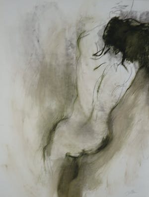 Franscz Witte - Gemengde techniek op papier, Figuur kopen? Bied vanaf 1!