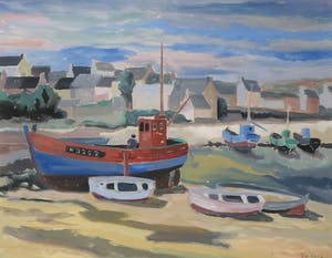 Jan Nolte - Gouache, Treboul - Ingelijst kopen? Bied vanaf 35!