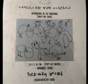 Herman Brood - tekening uit 1991 kopen? Bied vanaf 160!